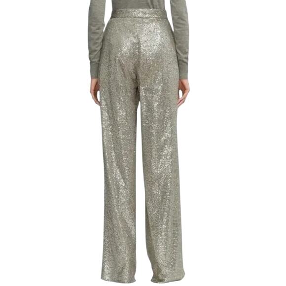 NEW Ralph Lauren Purple Label Sequin Wide Leg Trousers Womens Small Pants - Picture 4 of 15